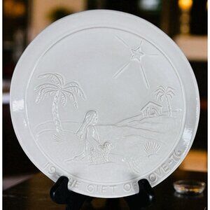 Vintage 1976 Frankoma Pottery CHRISTMAS - The Gift Of Love- 8 1/4" Signed Plate